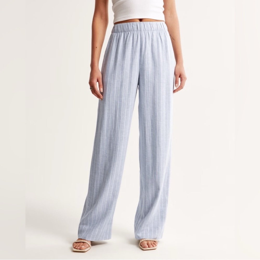 Abercrombie Linen blend pull on pant